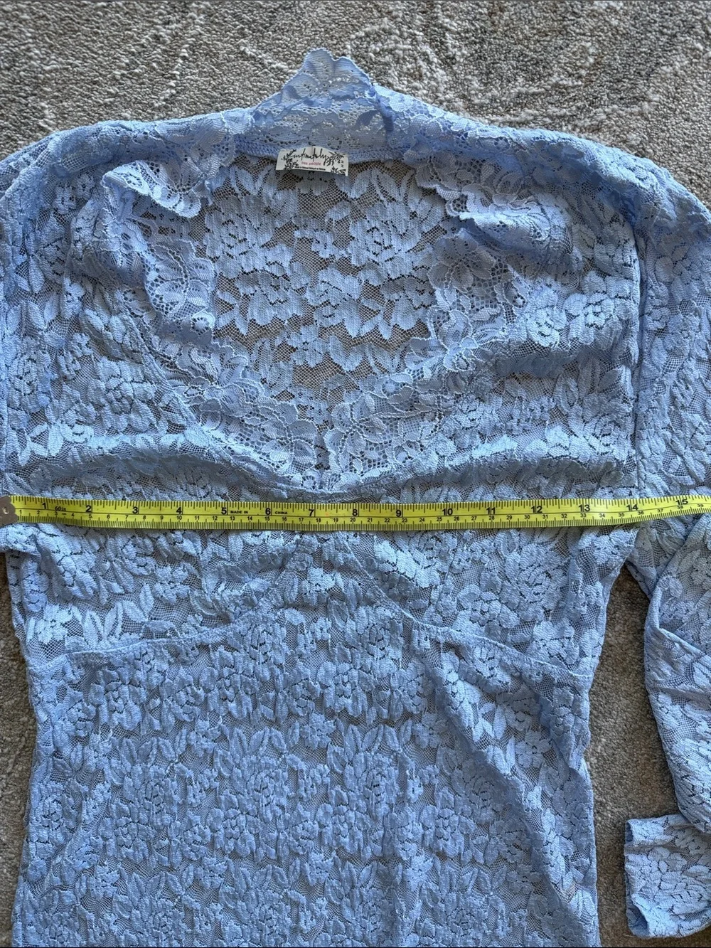 All Day Lace Long Sleeve Light Blue